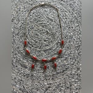 Coral Sterling Silver Necklace